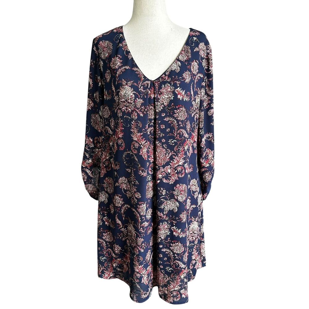 Lush Blue Lined Straight Dress Women's Size Medium | 70-6